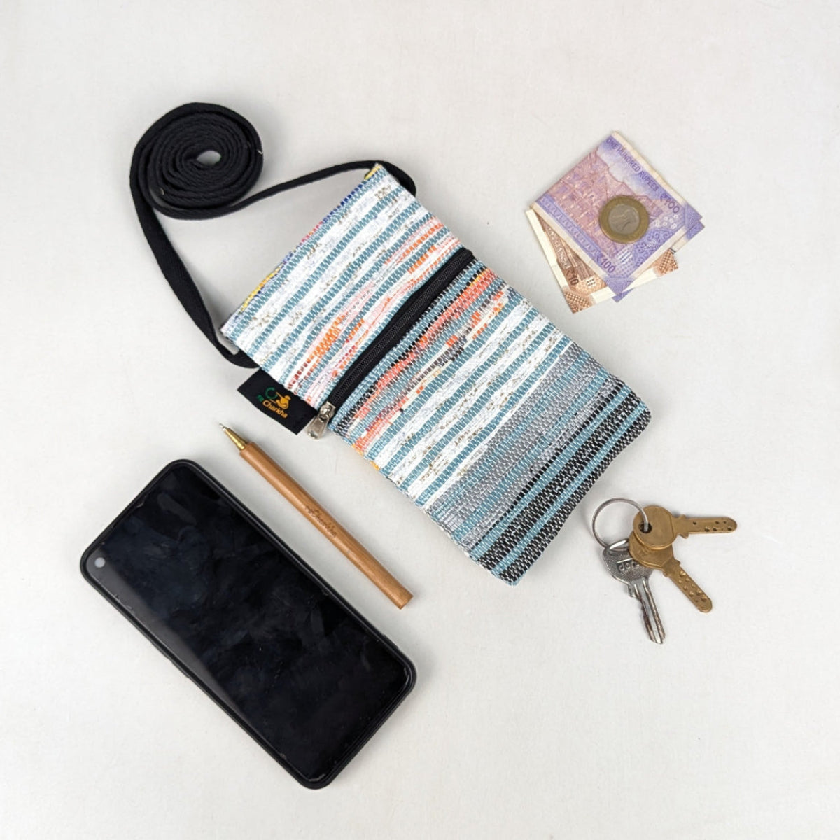 Upcycled Handcrafted Mobile Sling (MSL0626-021) PS_W