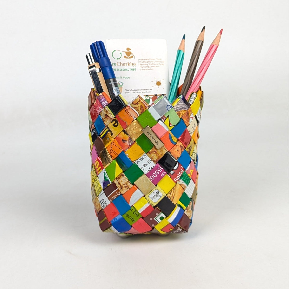 Upcycled Handcrafted Origami Basketery Deco Storage Small (BDSS0126-009)