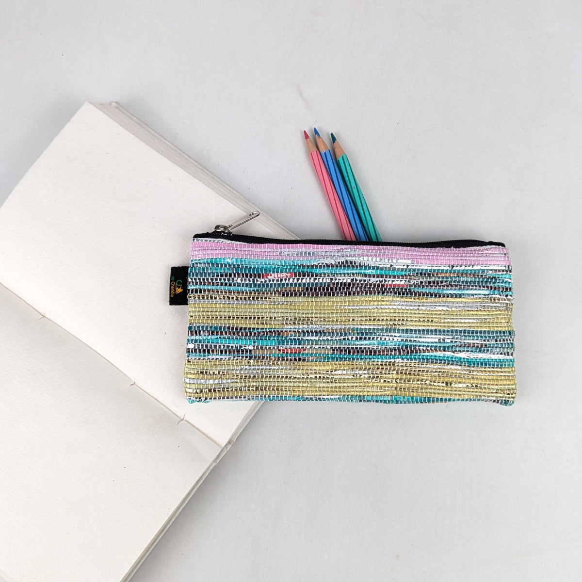 Upcycled Handcrafted Pencil Pouch (PP0626-004) PS_W