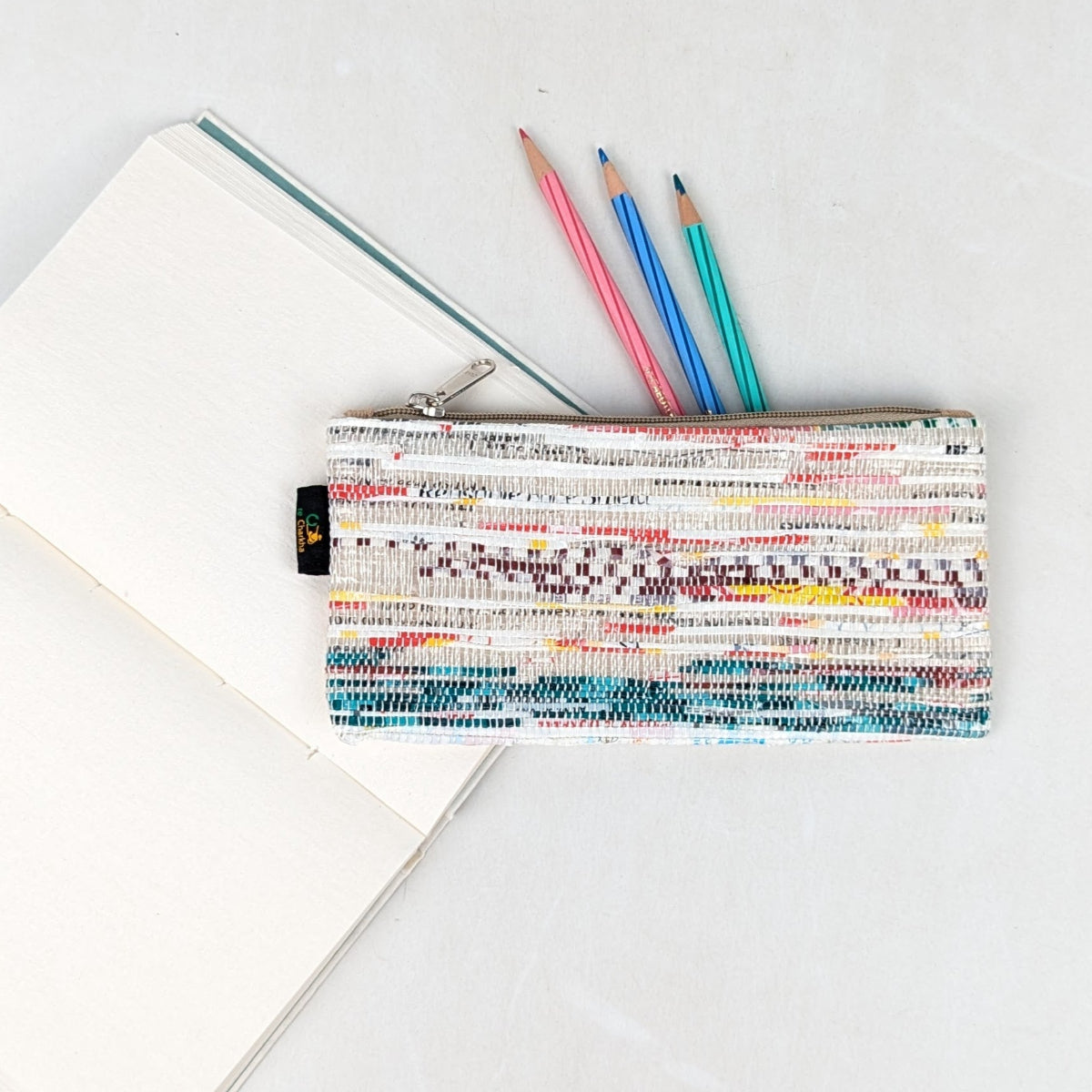 Upcycled Handcrafted Pencil Pouch (PP0726-012)