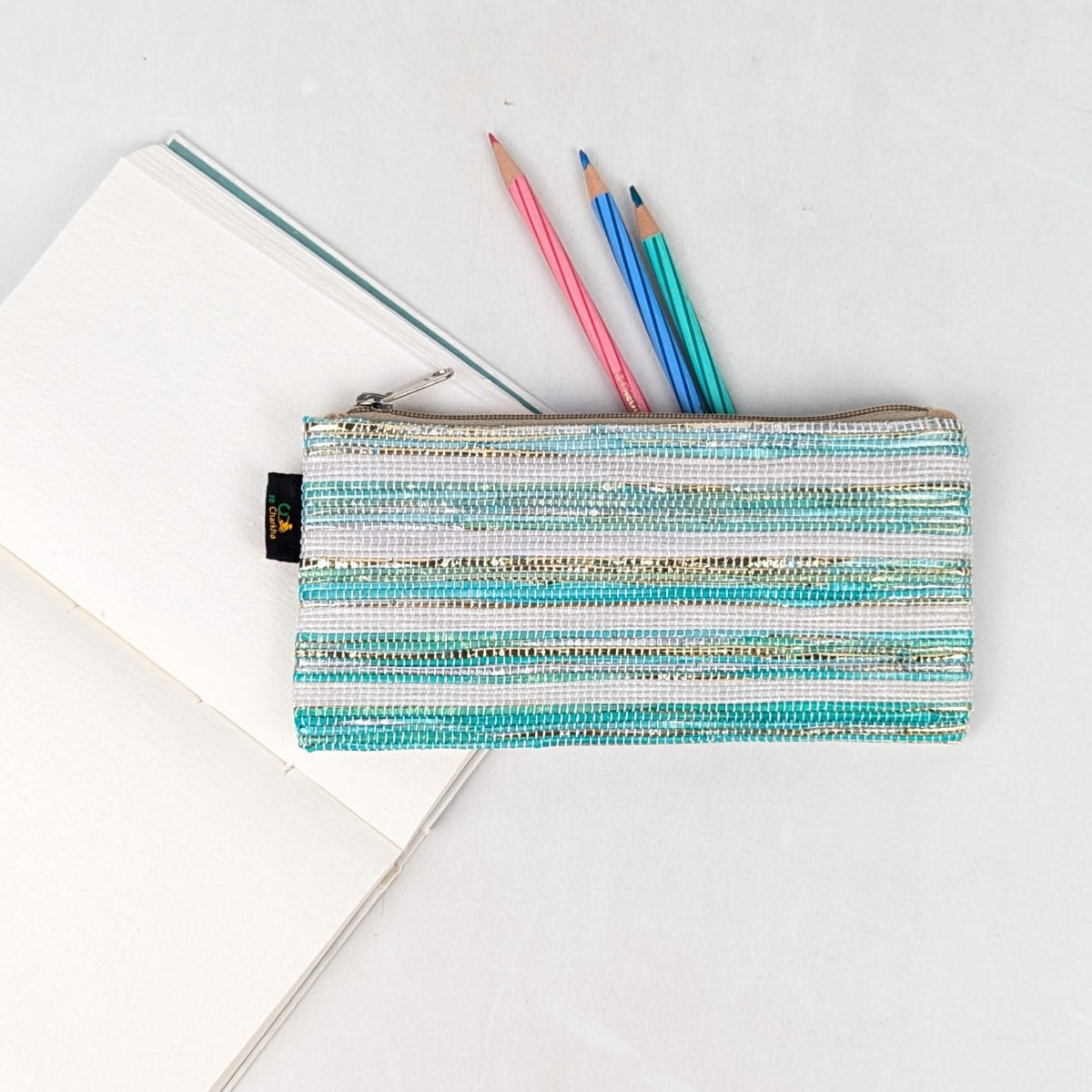 Upcycled Handcrafted Pencil Pouch (PP0726-014)