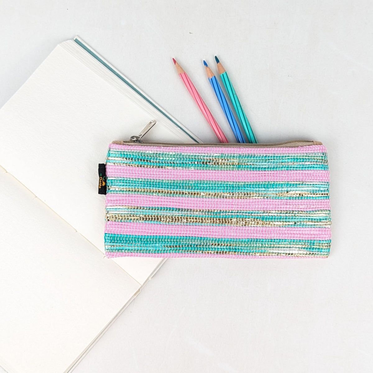 Upcycled Handcrafted Pencil Pouch (PP0726-027)