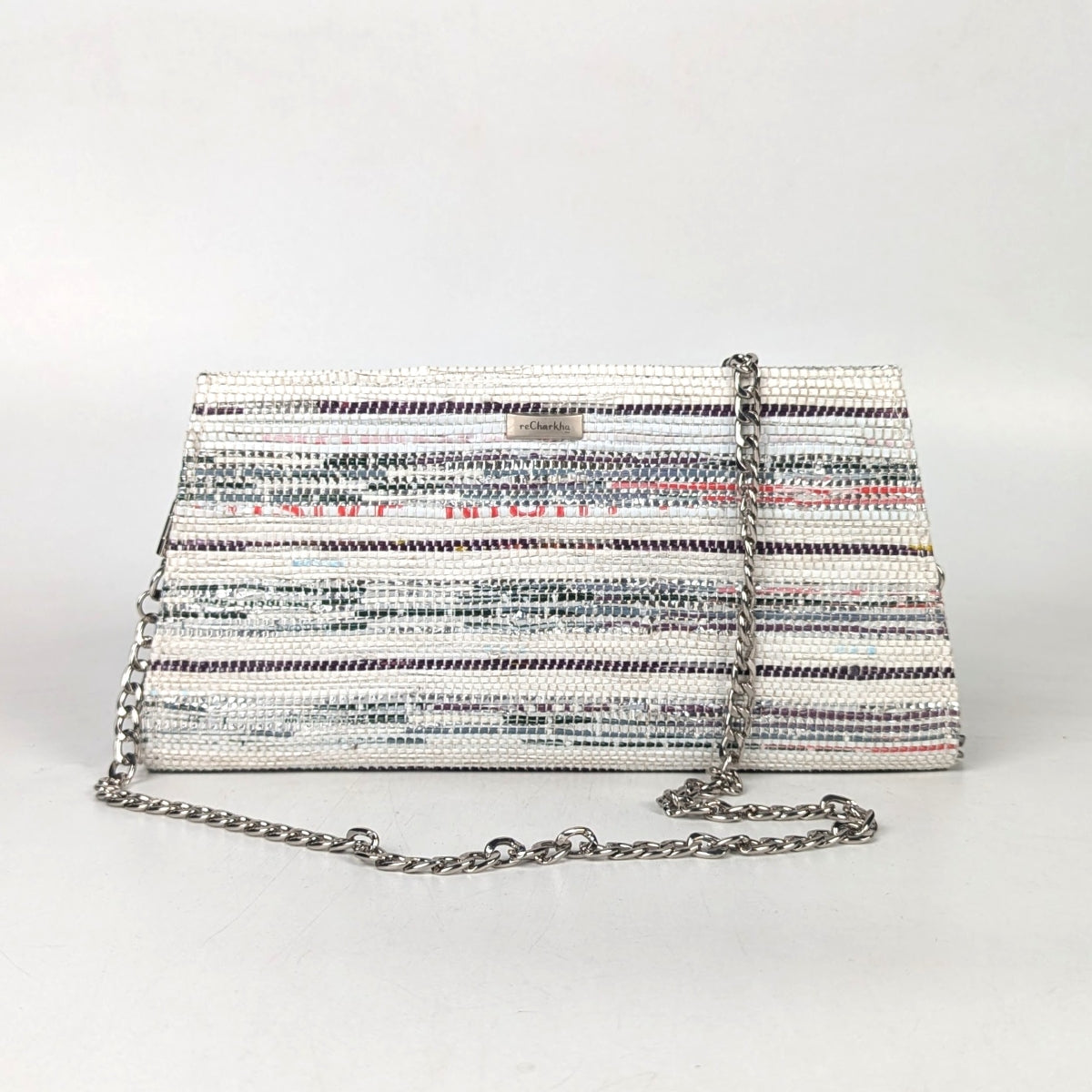 Upcycled Handcrafted Trapeze Clutch (TC0825-001) PS_W