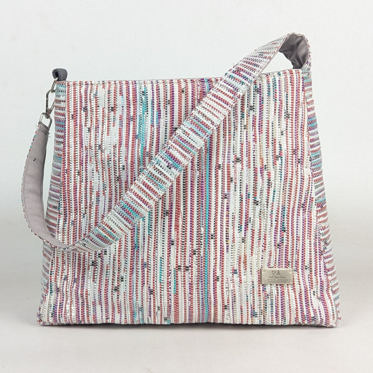 Upcycled Handcrafted Trapeze Tote (TT0126-010) PS_W