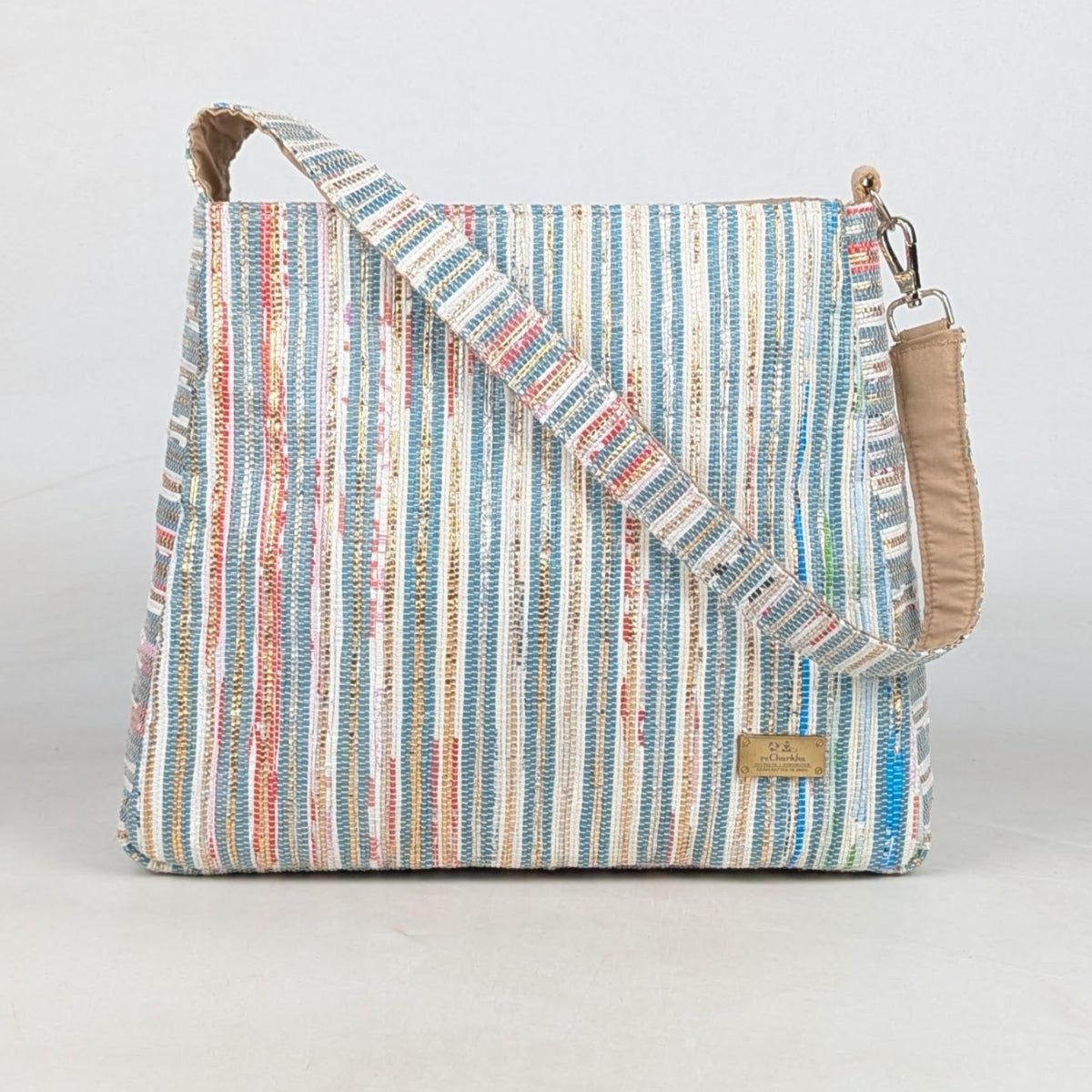 Upcycled Handcrafted Trapeze Tote (TT0726-004)