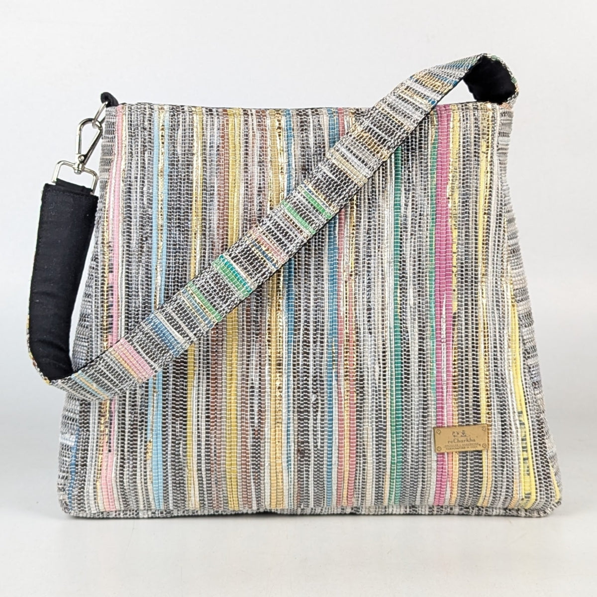 Upcycled Handcrafted Trapeze Tote (TT1125-003) PS_W