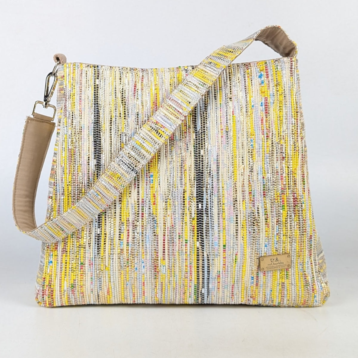 Upcycled Handcrafted Trapeze Tote (TT1125-008) PS_W