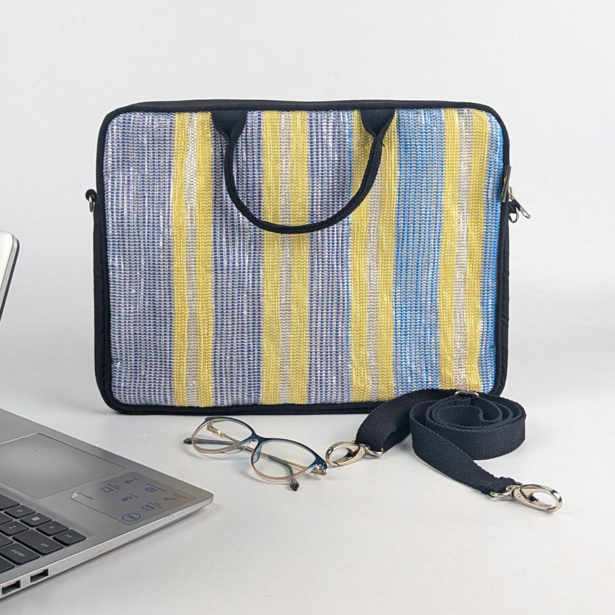 Upcycled Handwoven Laptop Sleeves 14 inches (LSB140324-103) PS_W