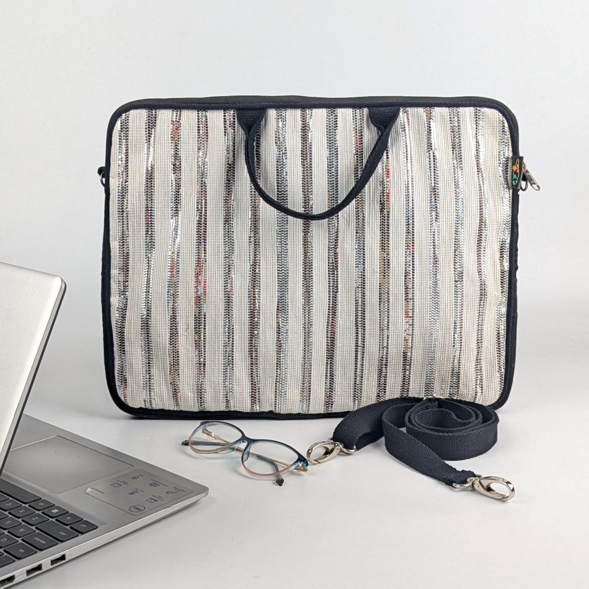 Upcycled Handwoven Laptop Sleeves 16 inches (LSB160324-100)