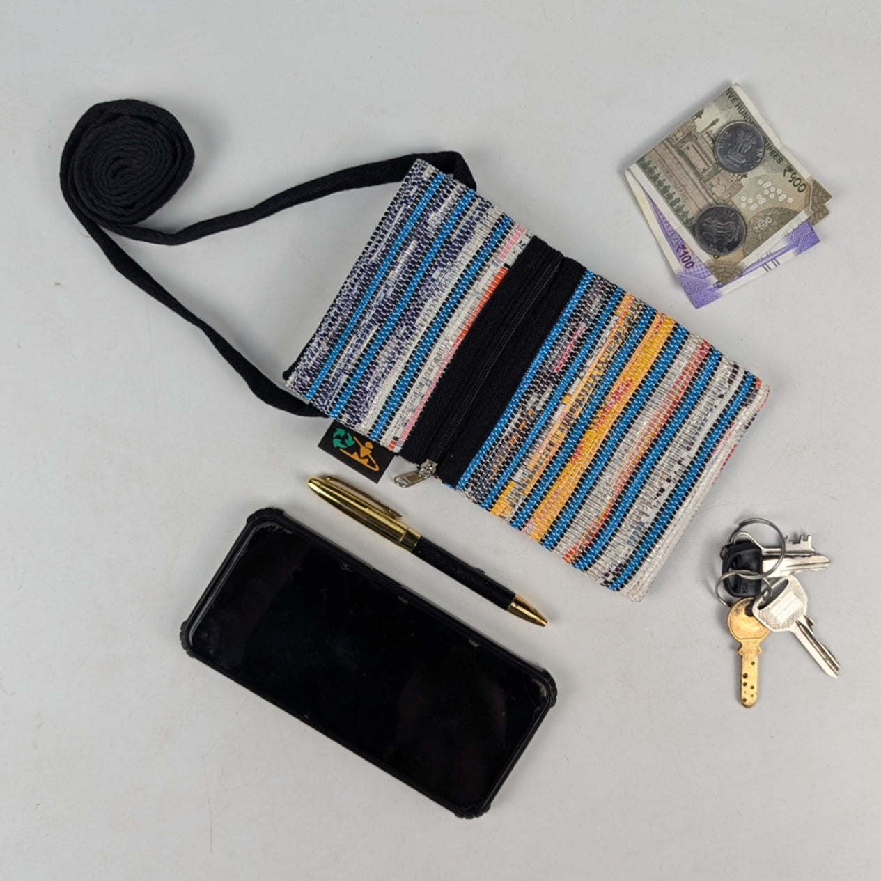 Upcycled Handwoven Mobile Sling (MSL0525-011) PS_W
