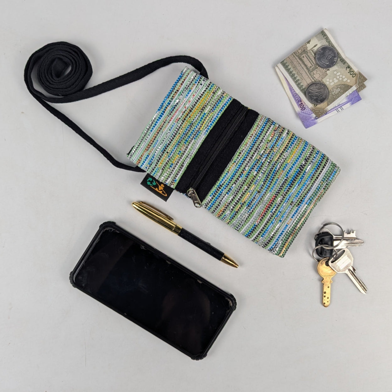 Upcycled Handwoven Mobile Sling (MSL0525-012) PS_W