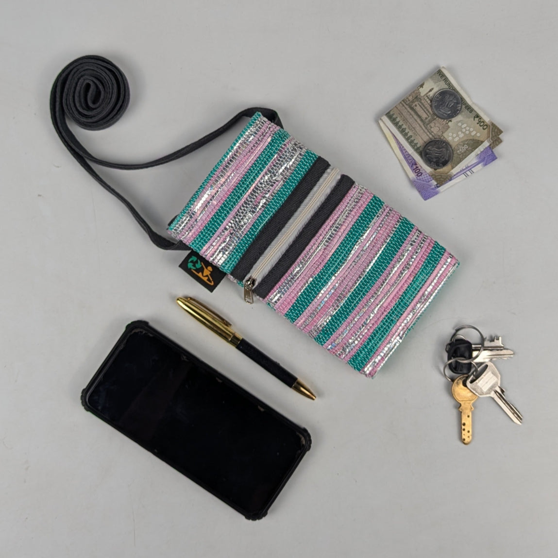 Upcycled Handwoven Mobile Sling (MSL0525-015) PS_W