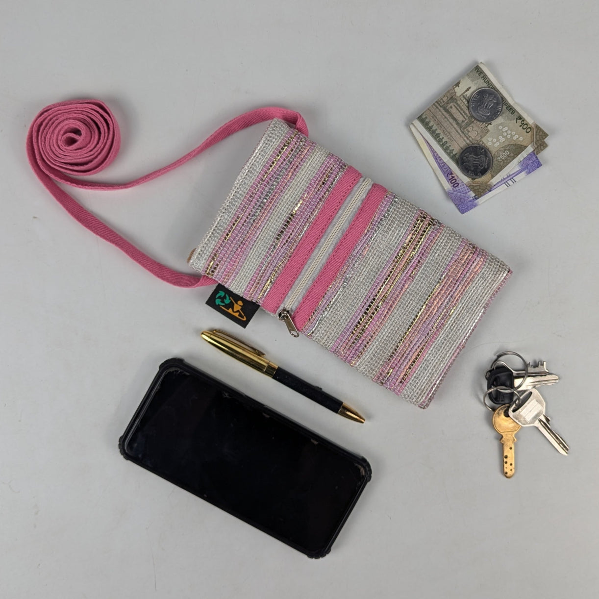 Upcycled Handwoven Mobile Sling (MSL0525-017) PS_W