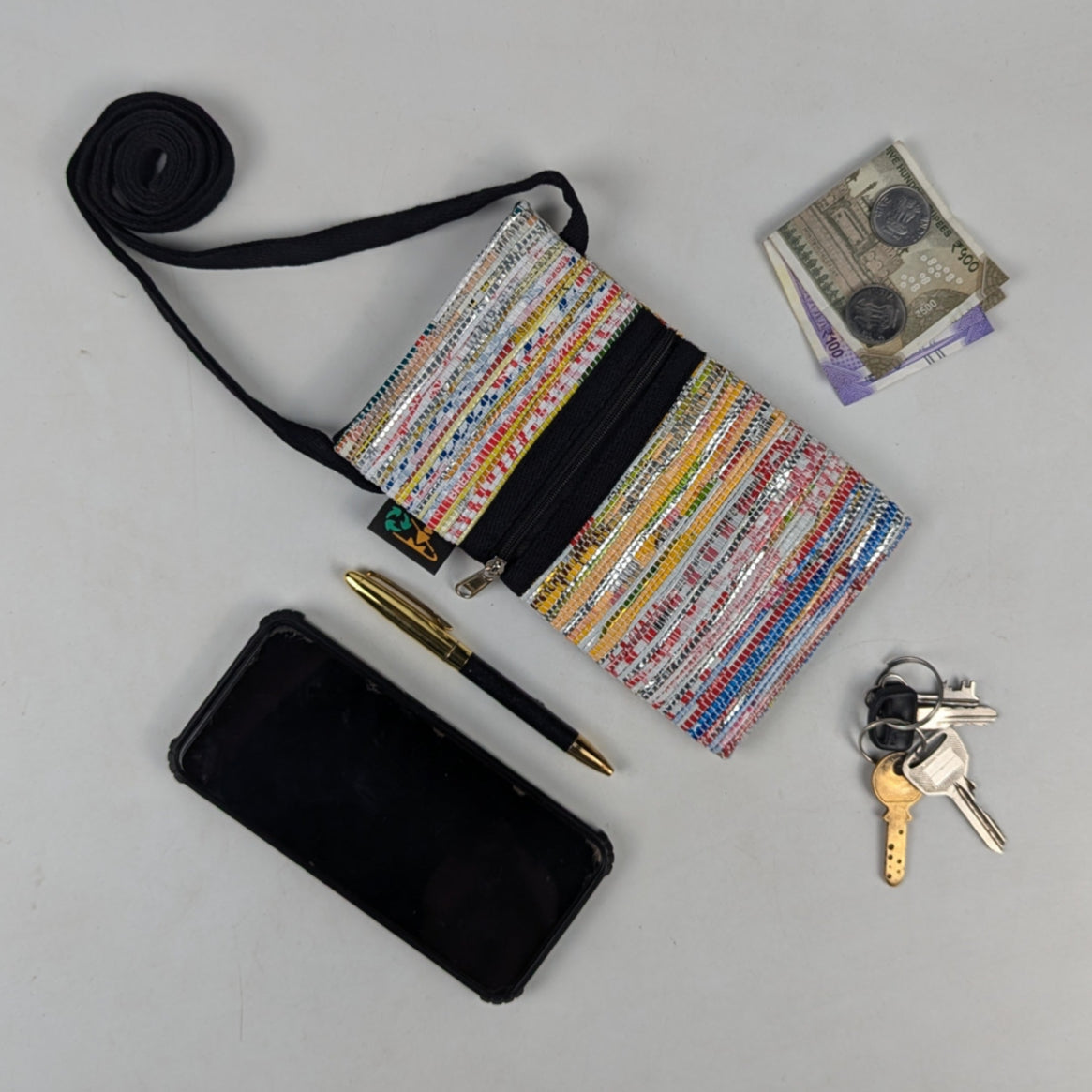 Upcycled Handwoven Mobile Sling (MSL0525-018) PS_W