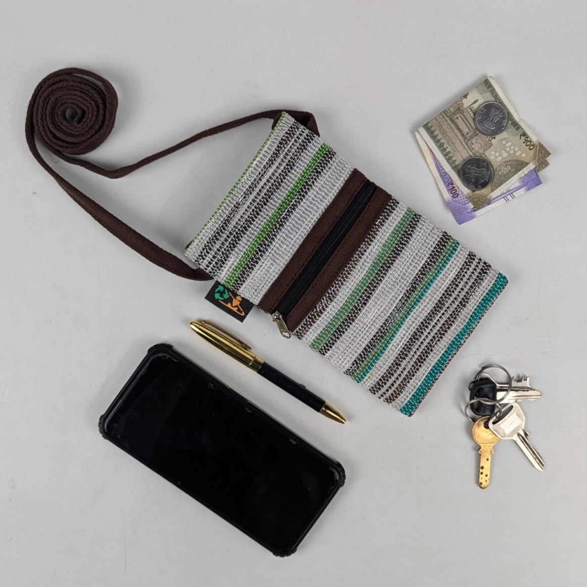 Upcycled Handwoven Mobile Sling (MSL0525-002) PS_W