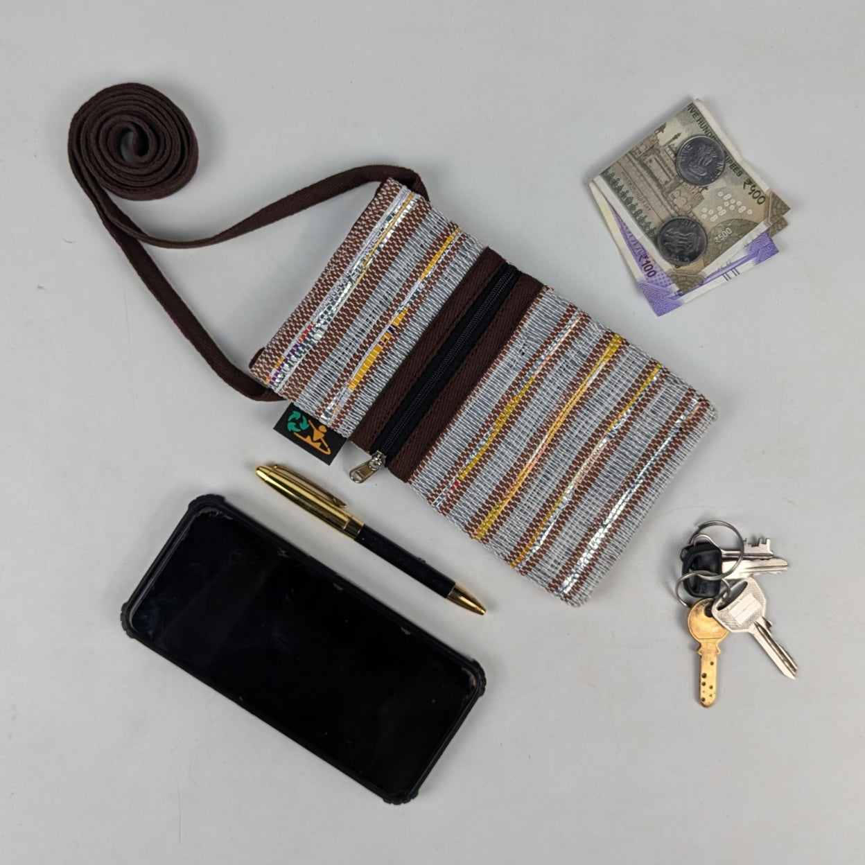 Upcycled Handwoven Mobile Sling (MSL0525-020) PS_W