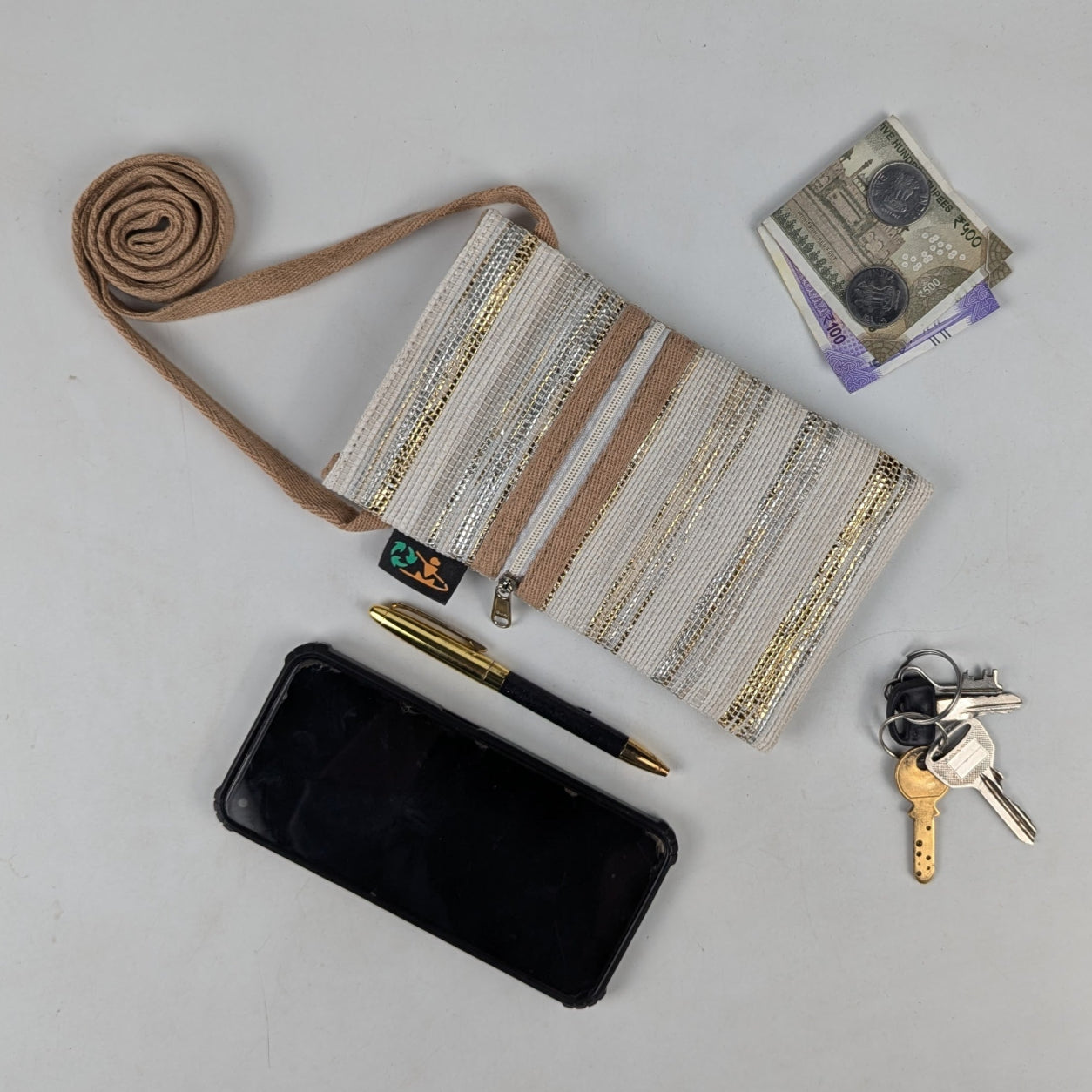 Upcycled Handwoven Mobile Sling (MSL0525-004) PS_W