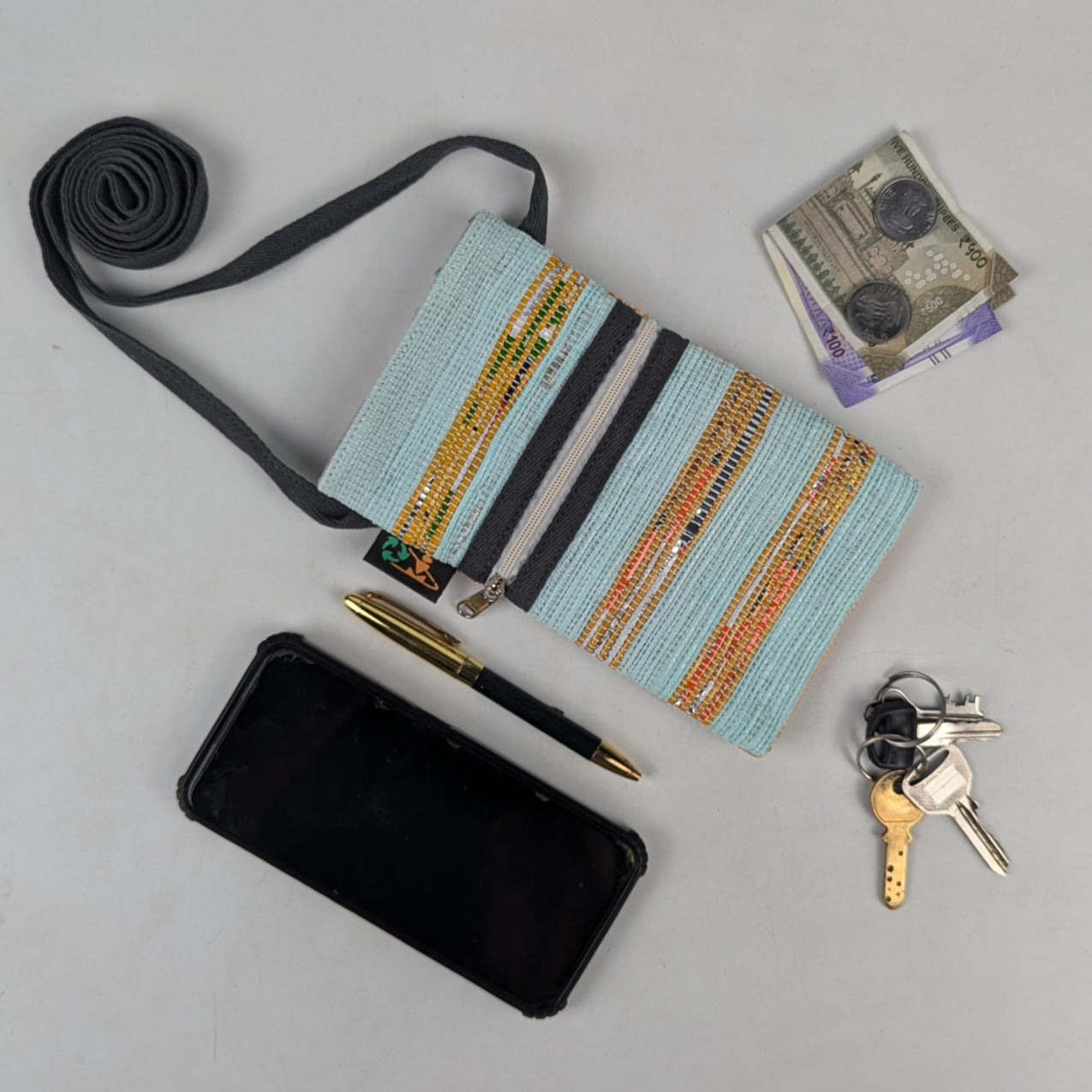 Upcycled Handwoven Mobile Sling (MSL0525-005) PS_W