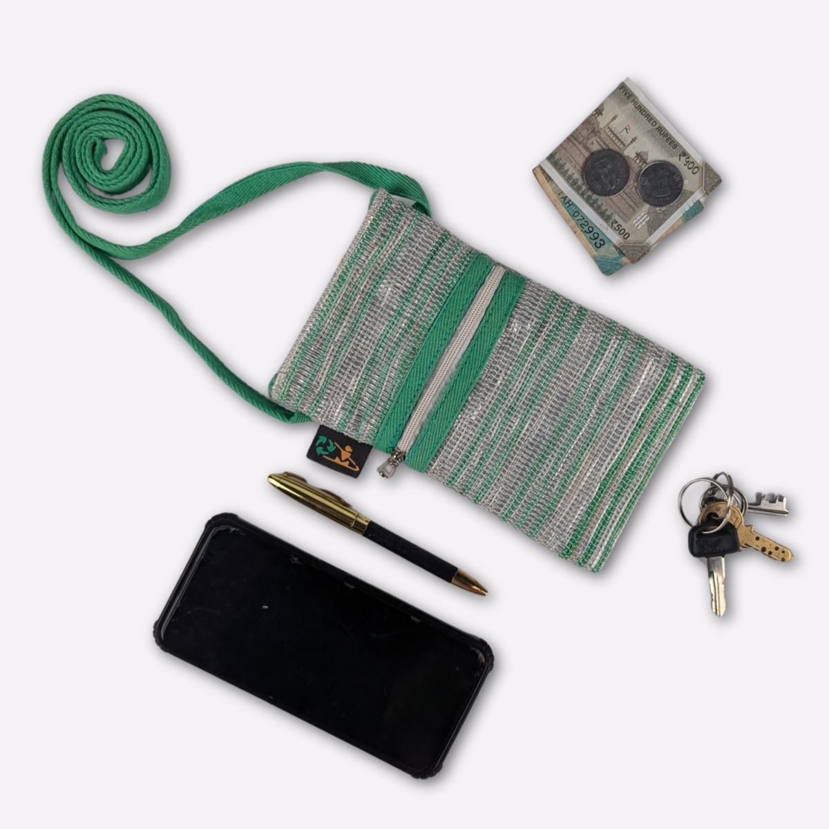 Upcycled Handwoven Mobile Sling (MSL0325-030) PS_W