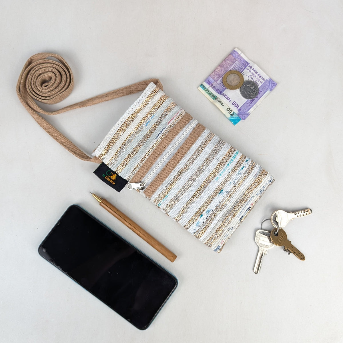 Upcycled Handwoven Mobile Sling (MSL0526-002) PS_W