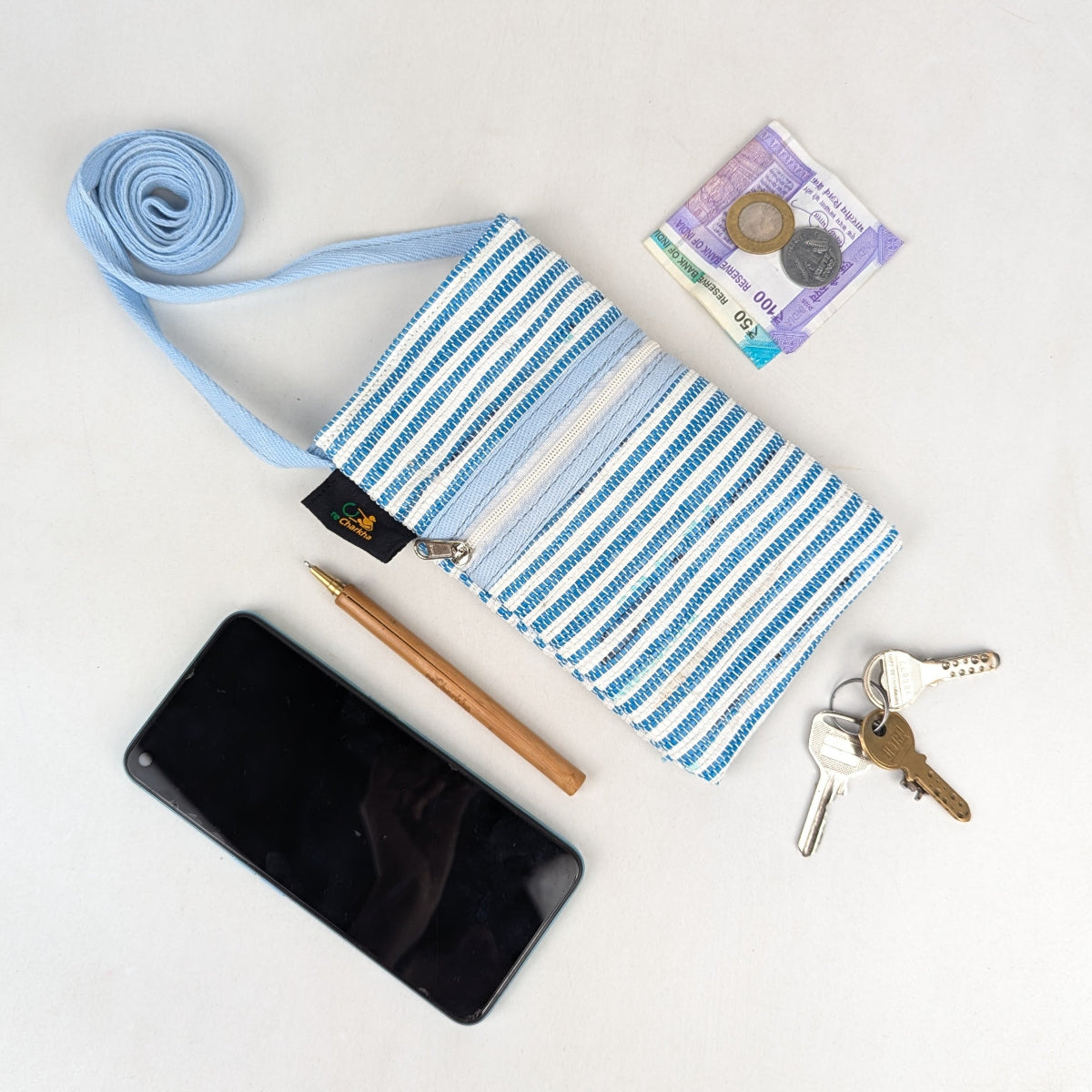 Upcycled Handwoven Mobile Sling (MSL0526-011) PS_W