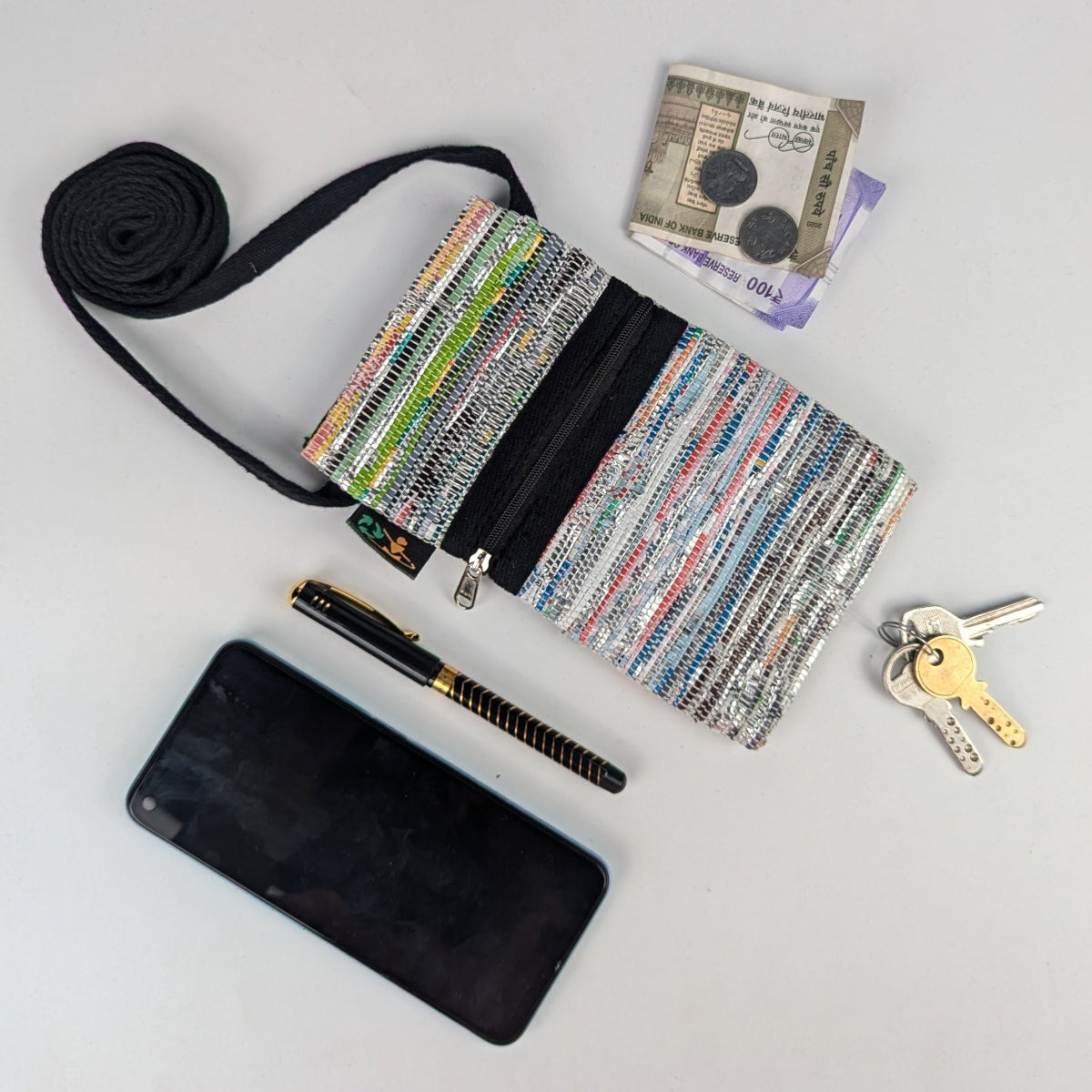 Upcycled Handwoven Mobile Sling (MSL1225-001) PS_W