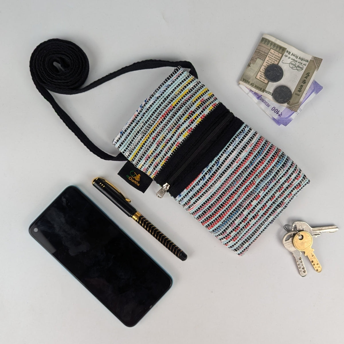 Upcycled Handwoven Mobile Sling (MSL1225-007) PS_W