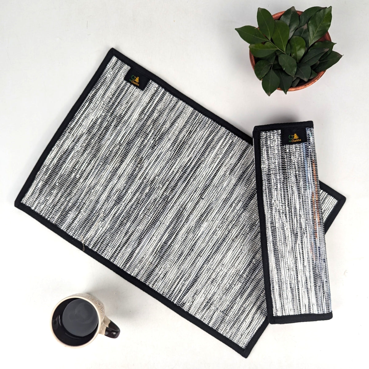 Upcycled Handwoven Table Mat (Set of 2) (TM0825-006) PS_W