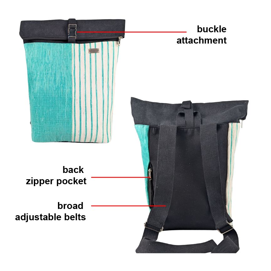 Upcycled Handcrafted Spartan Backpack (SBP0326-009) PS_W