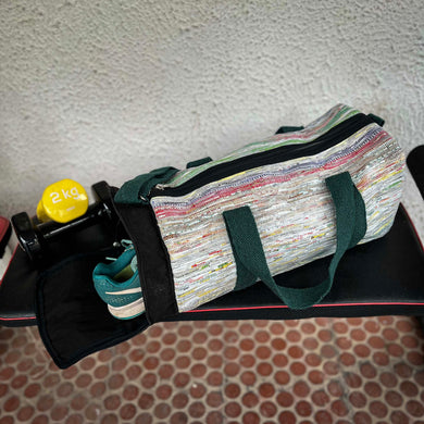 Multi Color with Green Belt Gym Duffle Bag (GDB0823-010)