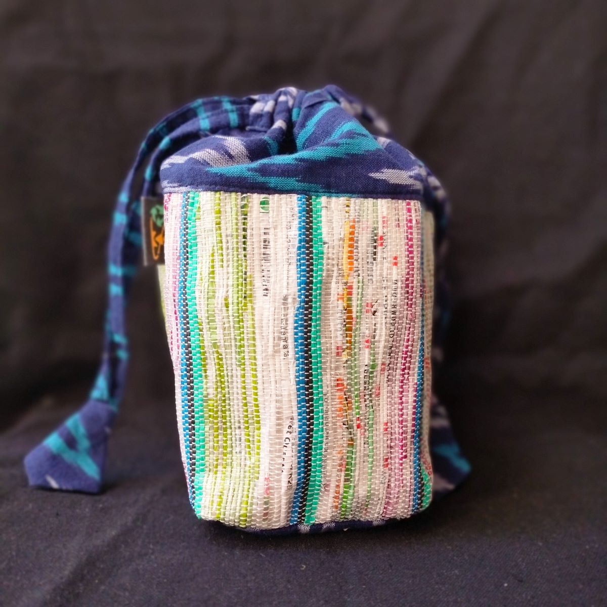 Green and with Multicolor with Blue Ikat Potli Bag (P0124-111) MS_W