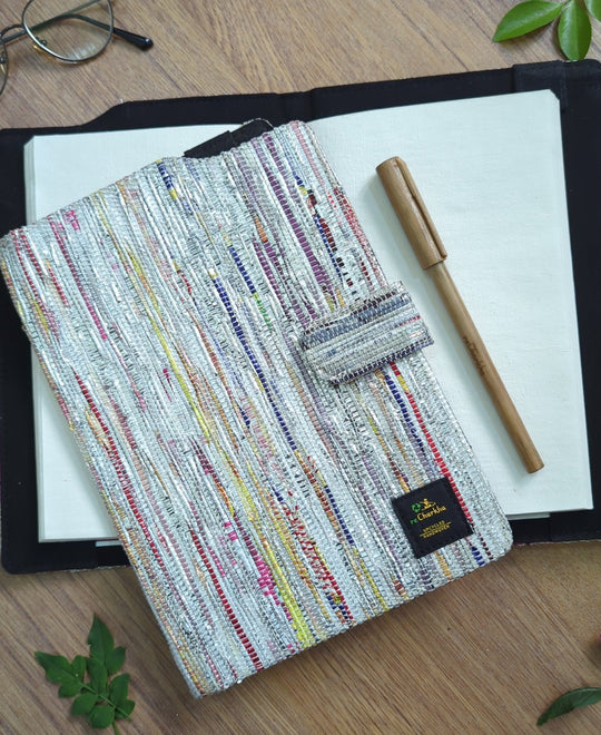Multi colored  with silver glittery Executive Diary Cover (EDC1123-007)