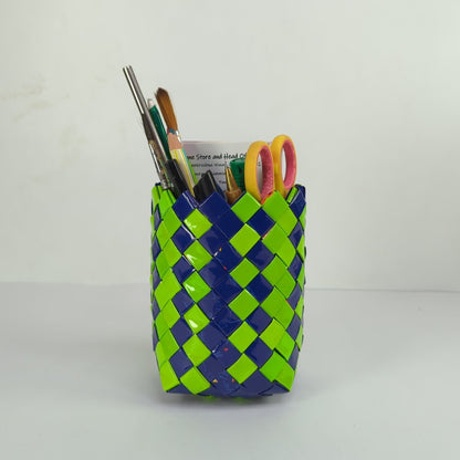 basketry Origami Deco Planter upcycled handmade