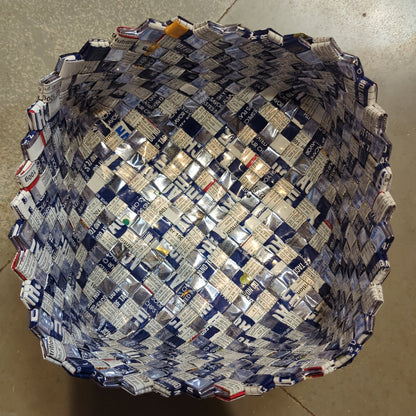recharkha upcycled handbraided hand made handcrafted origami basketry deco strorage