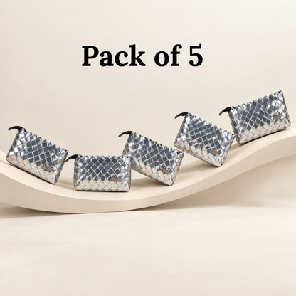 Upcycled Origami Silver Clutch (OSC0526-001) (Pack of 5)