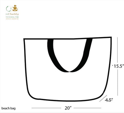 Upcycled Handcrafted Designer Beach Bag (BBD0426-008) PS_W