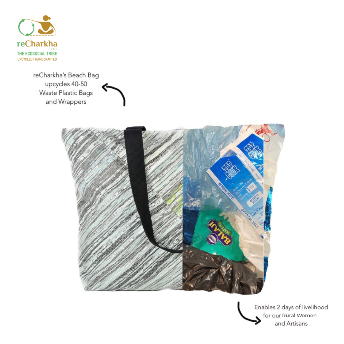 Upcycled Handcrafted Beach Bag (BB0526-011) PS_W