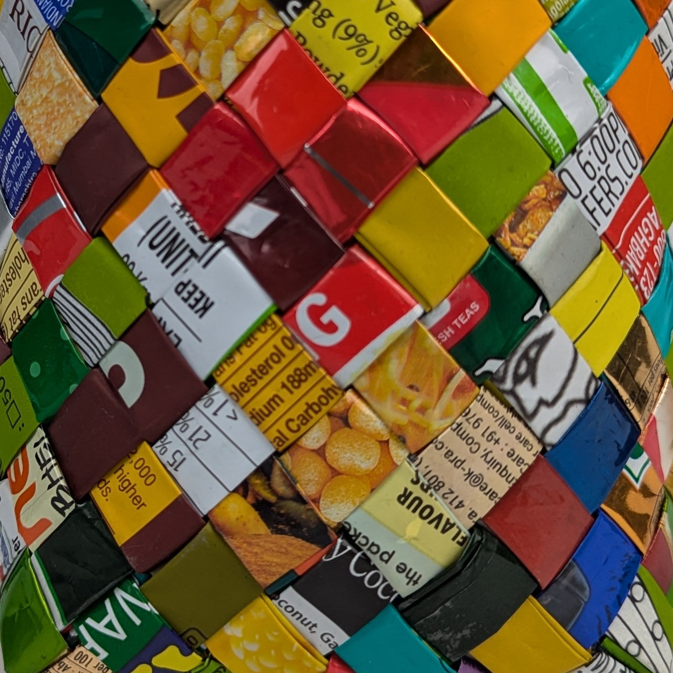 Upcycled Handcrafted Origami Basketry Deco Storage Medium (BDSM0126-003)