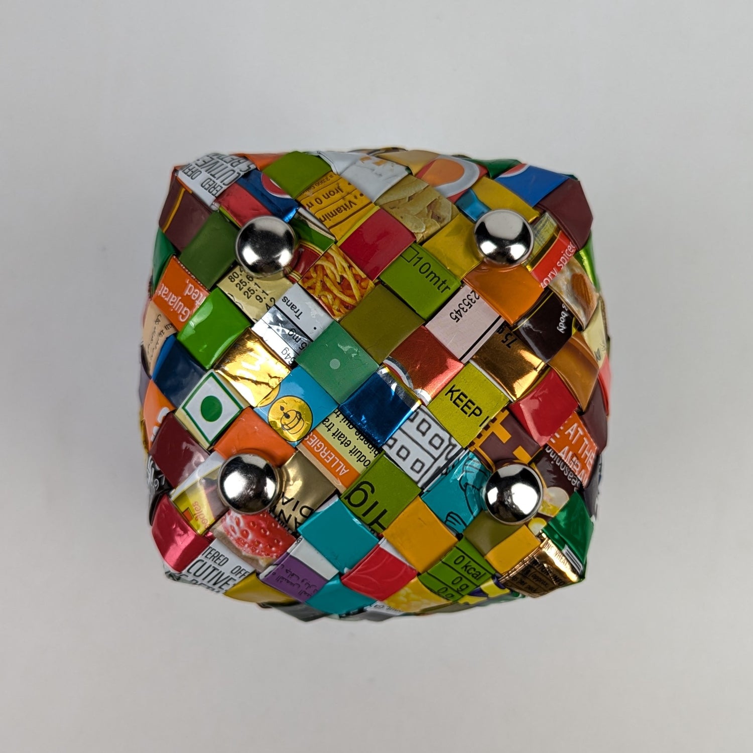 Upcycled Handcrafted Origami Basketry Deco Storage Medium (BDSM0126-003)