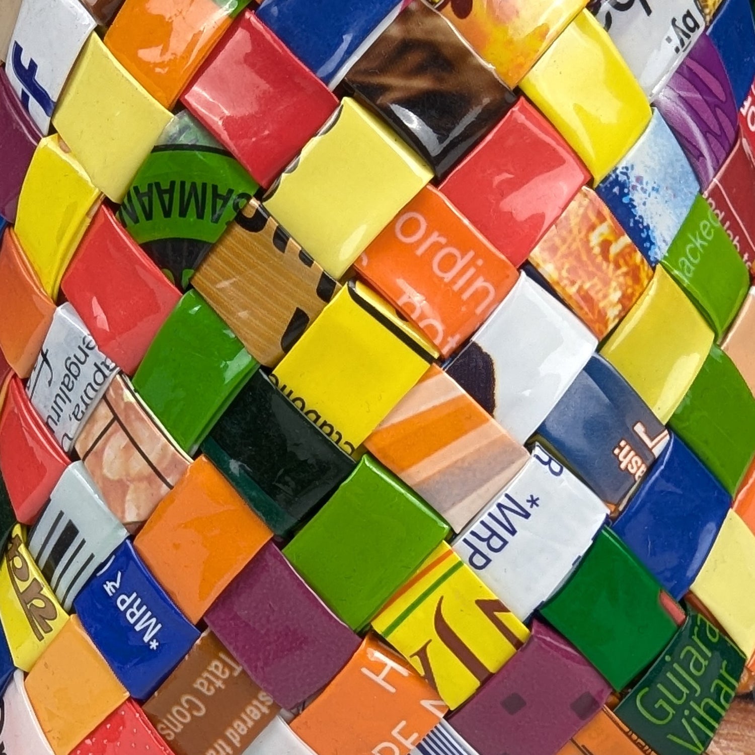 Upcycled Handcrafted Origami Basketry Deco Storage Medium (BDSM0126-005)