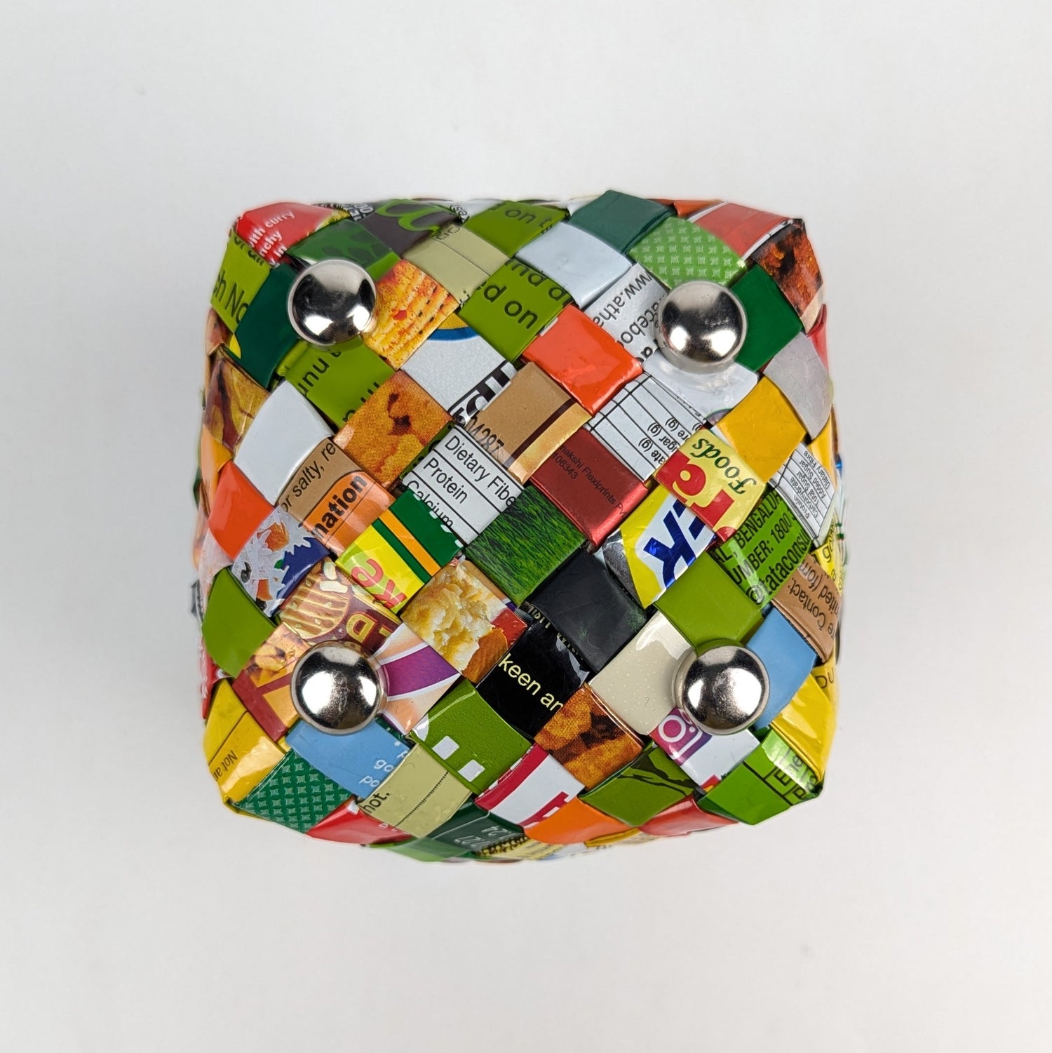 Upcycled Handcrafted Origami Basketry Deco Storage Medium (BDSM0126-007)