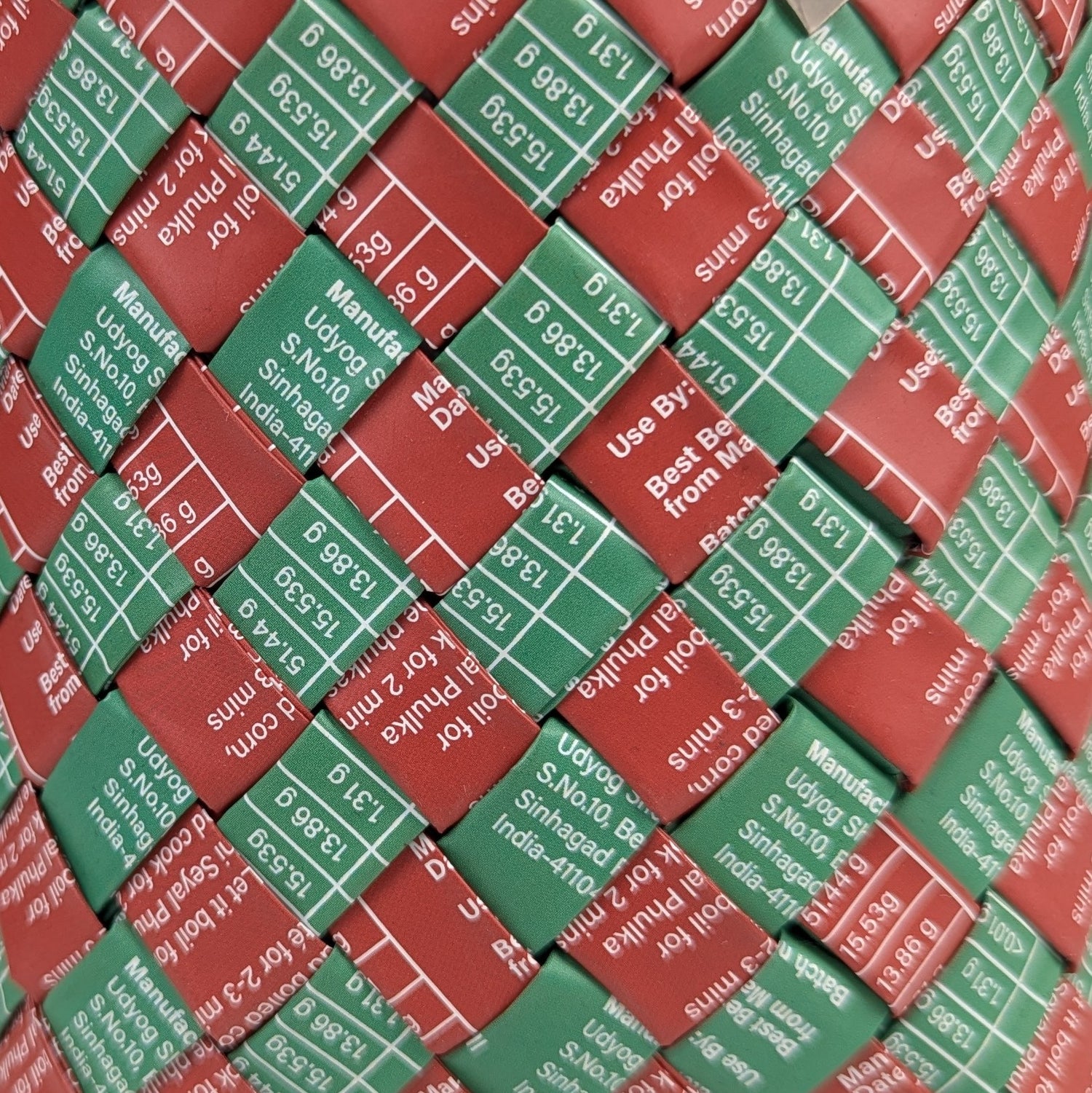 Upcycled Handcrafted Origami Basketry Deco Storage Medium (BDSM0126-008)