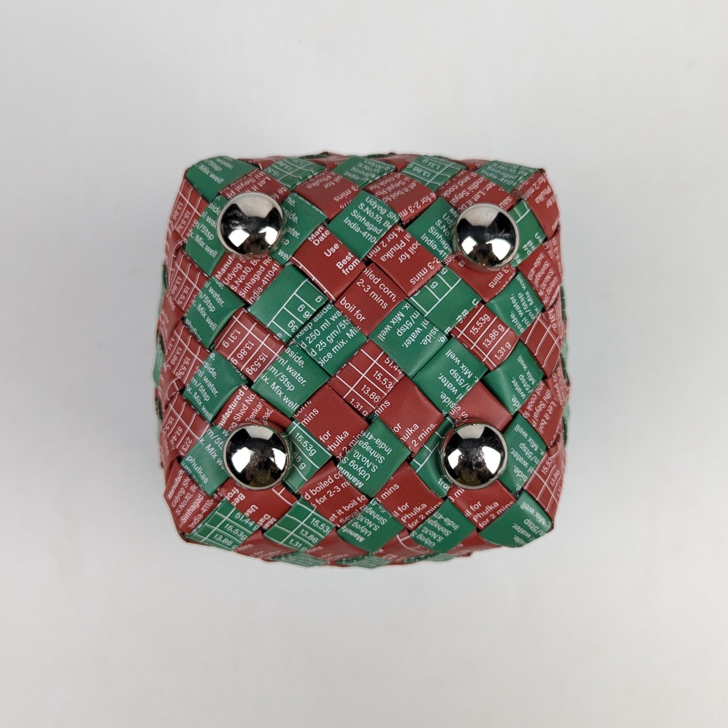 Upcycled Handcrafted Origami Basketry Deco Storage Medium (BDSM0126-008)