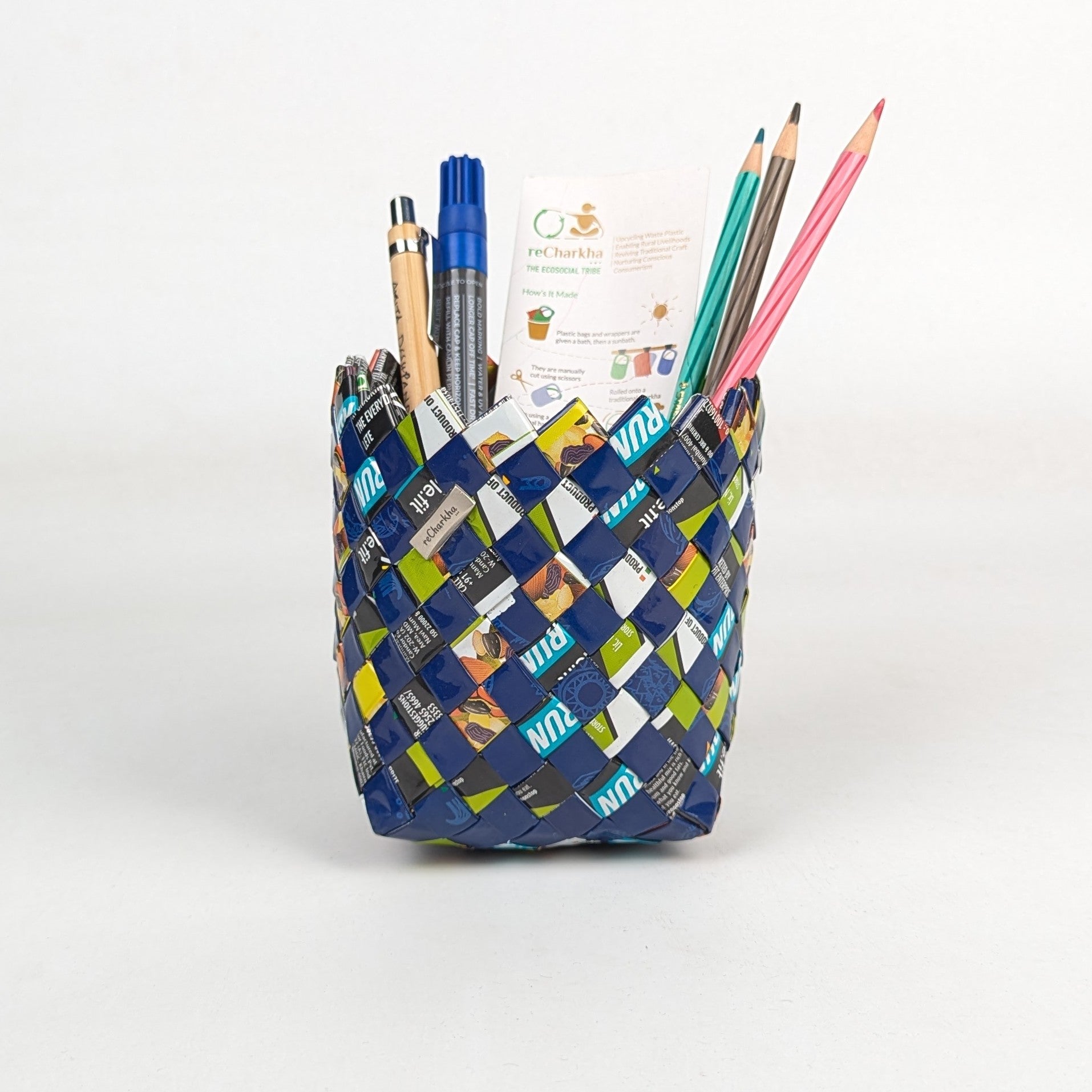 Upcycled Handcrafted Origami Basketry Deco Storage Medium (BDSM0126-009)