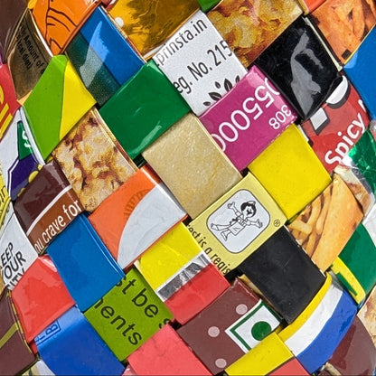 Upcycled Handcrafted Origami Basketery Deco Storage Small (BDSS0126-009)