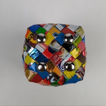 Upcycled Handcrafted Origami Basketery Deco Storage Small (BDSS0126-009)