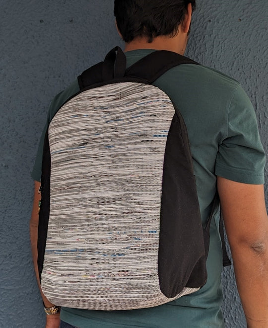 (BP0324-103) Upcycled Handwoven Laptop Backpack