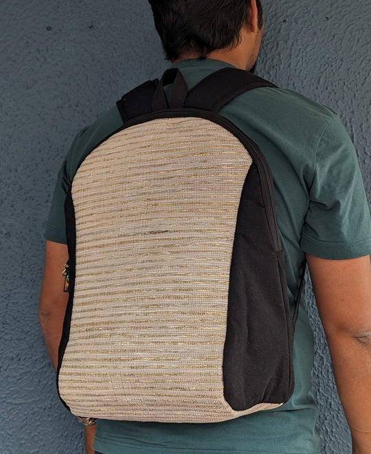 (BP0324-104) Upcycled Handwoven Laptop Backpack