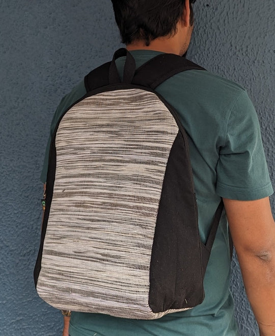 (BP0324-108) Upcycled Handwoven Laptop Backpack