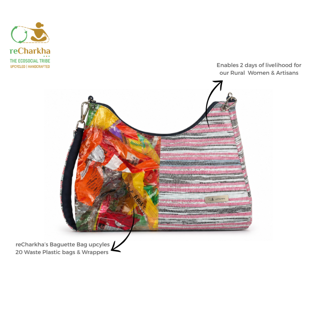Exclusive Upcycled Handcrafted Baguette Bag (BTB0626-005)